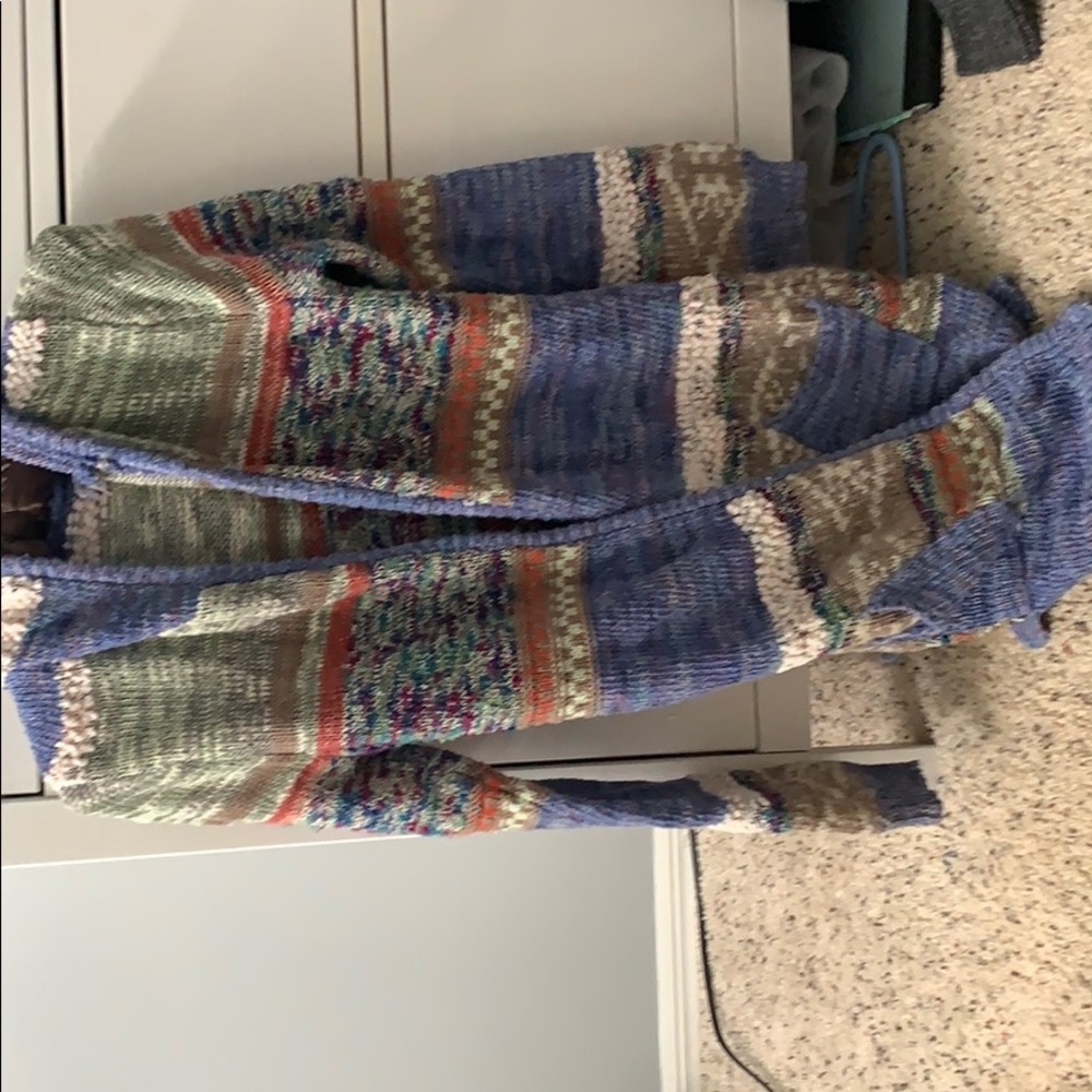 Multicolor tunic cardigan